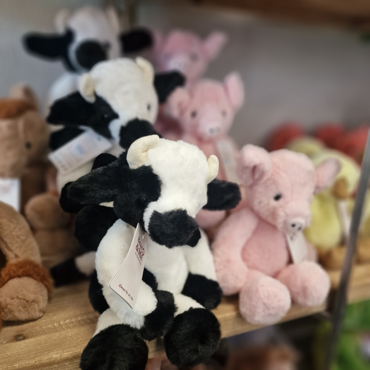 Charlie Bears Buttercup Cow Black White
