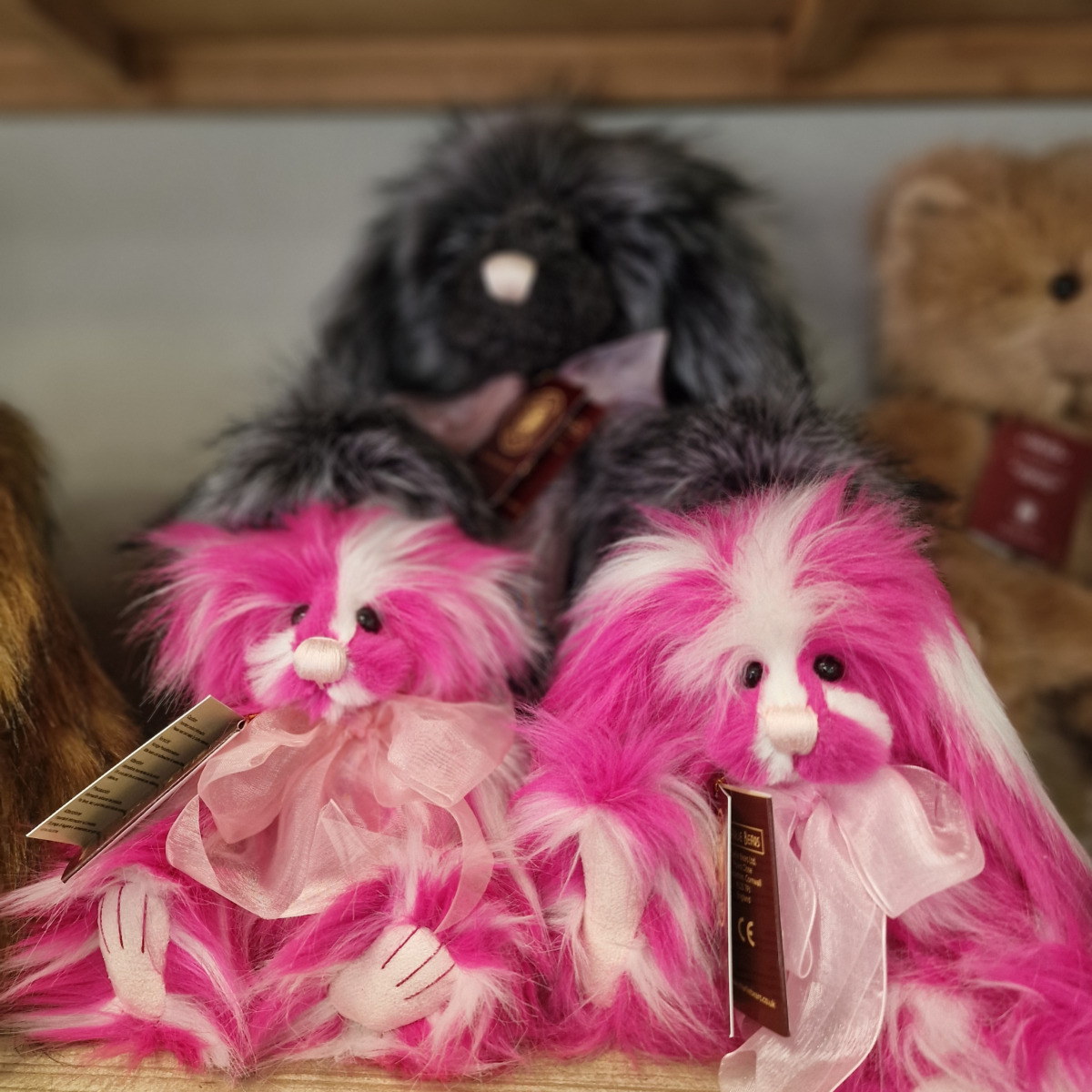 Charlie Bears Raspberry Ripple and Raspberry Cupcake