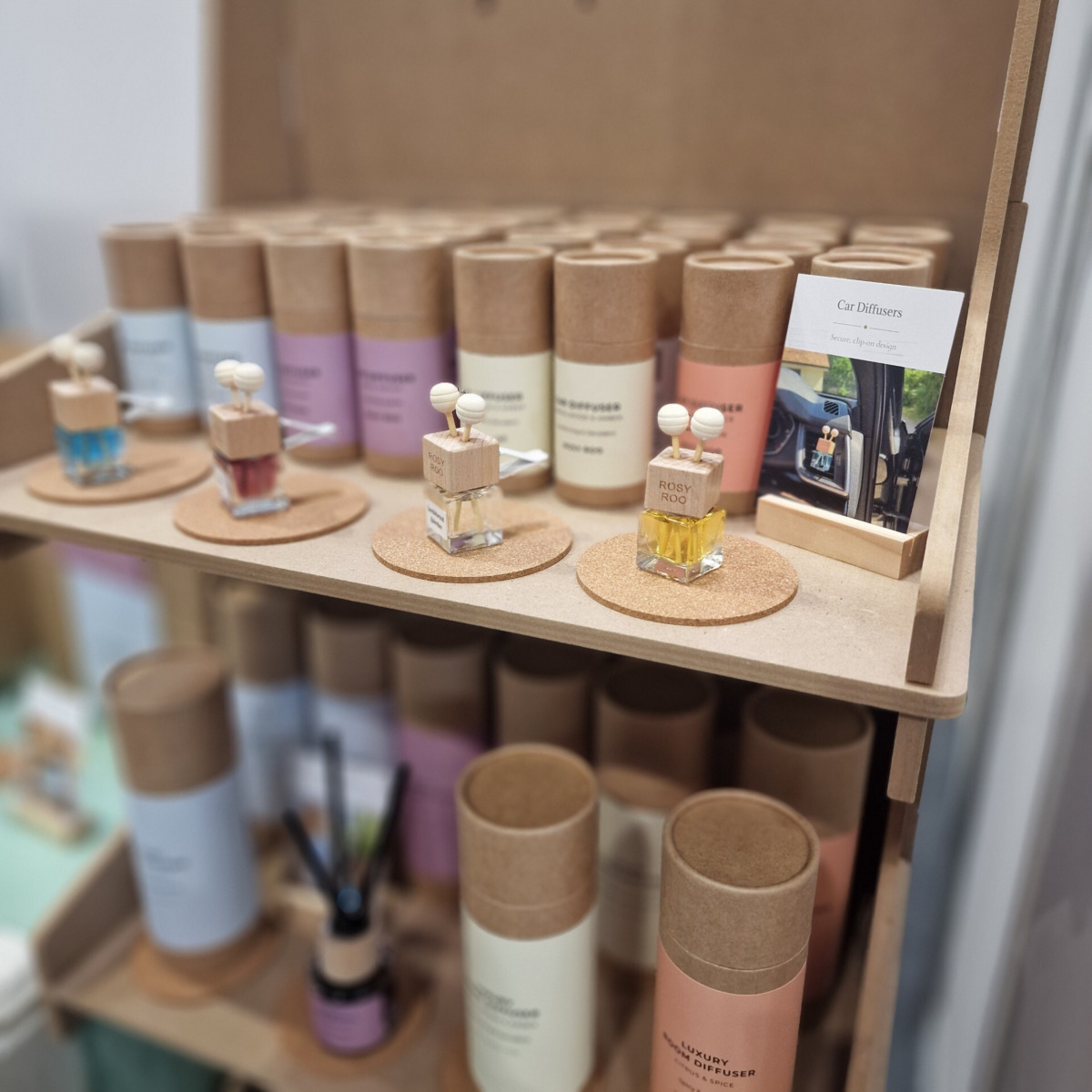 Rosy Roo car diffusers and reed diffusers